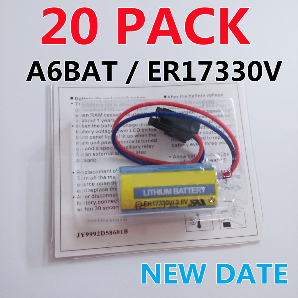 UGB 20 PACK Original A6BAT ER17330V 3.6V 1700mah Lithium Industrial PLC ...