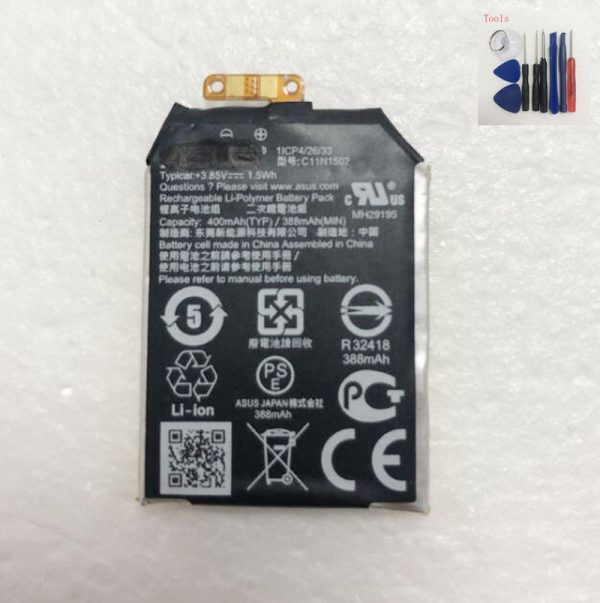 UGB Original Replacement Battery C11N1502 C11N1540 For Asus ZenWatch 2  WI501Q WI501QF 1ICP4/26/33 0B200-0163000 Watch Battery 300mAh - Laptop  Battery