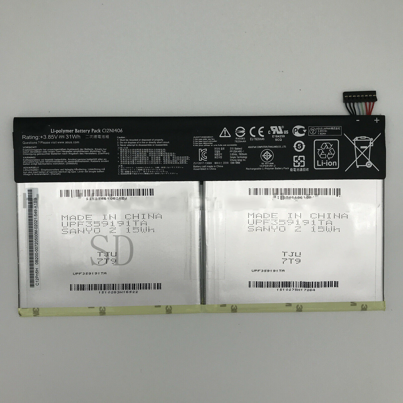 pour Tablette Asus Memo Pad Me102 / type C11P1314