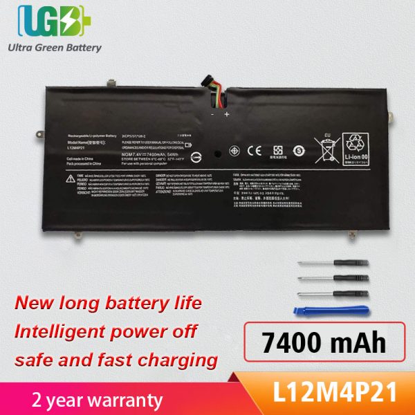 Gå igennem blotte træt af UGB New L12M4P21 Battery Replacement For Lenovo Yoga 2 Pro 13 Inch  121500156 I3-4030U 2ICP5/57/128-2 L13S4P21 2CP5/57/123-2 - Laptop Battery,  Charger and AC Adapter | Ultra Green Battery