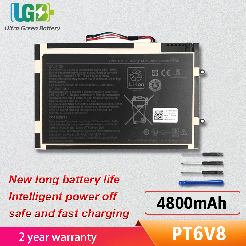 UGB New PT6V8 8P6X6 P06T T7YJR Battery for Dell Alienware M11X M14X R1 ...