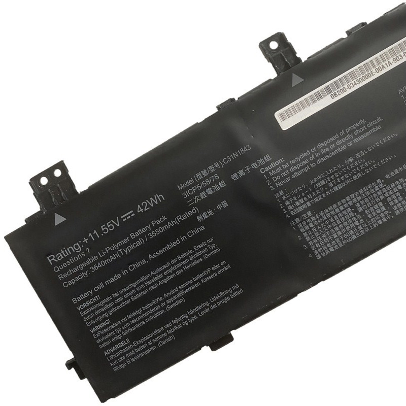 thumbnail image 2 of Genuine ASUS C31N1843 Laptop Battery – 42Wh, 11.55V, 3-Cell Li-Polymer Replacement For VivoBook S15 S532F & S14 Series 2 of 3