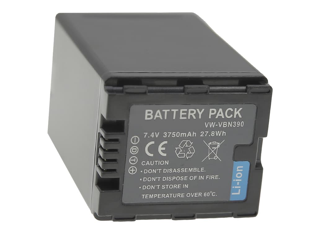 Panasonic VW-VBN390 Li-ion Battery - Panasonic HC-X900 HC-X900M HDC